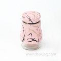 Pink matte outdoor camping spice jar bottle bottle glass container glass beads milk with lid